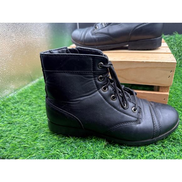 TredSafe- NonSlip- Combat Boots- Black-Size 7.5M - Picture 2 of 10